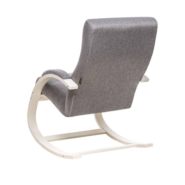 Кресло-качалка Leset Милано Слоновая кость Malmo 90 (серый)