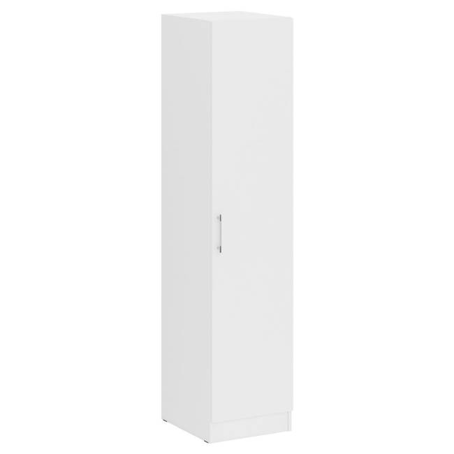 Кровать белая двуспальная 1800 со шкафом для одежды 2-х створчатым Стандарт цвет белый