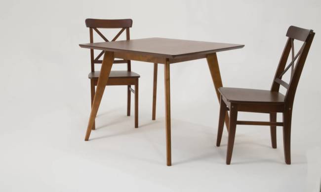 Стол Сканди М 90 орех со стульями Ингольф орех